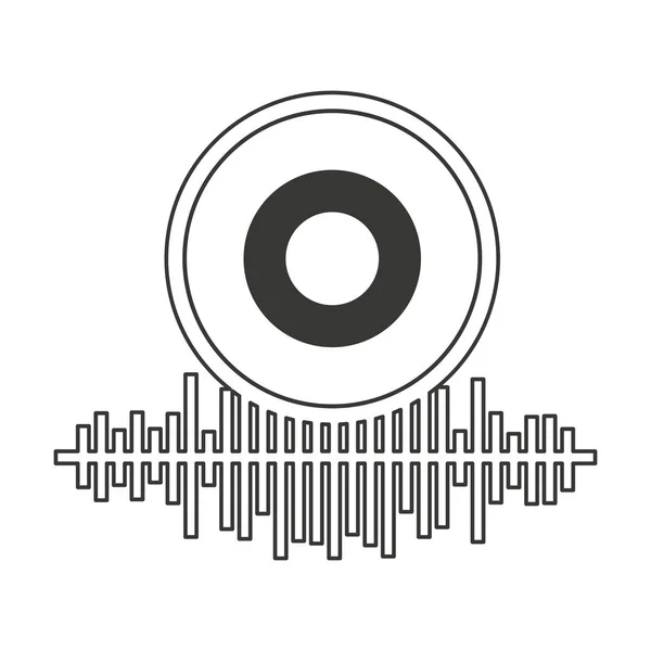Ícone isolado de áudio equalizador —  Vetores de Stock