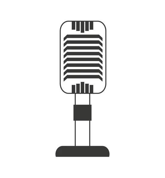Ikona mikrofonu urządzenia retro — Wektor stockowy