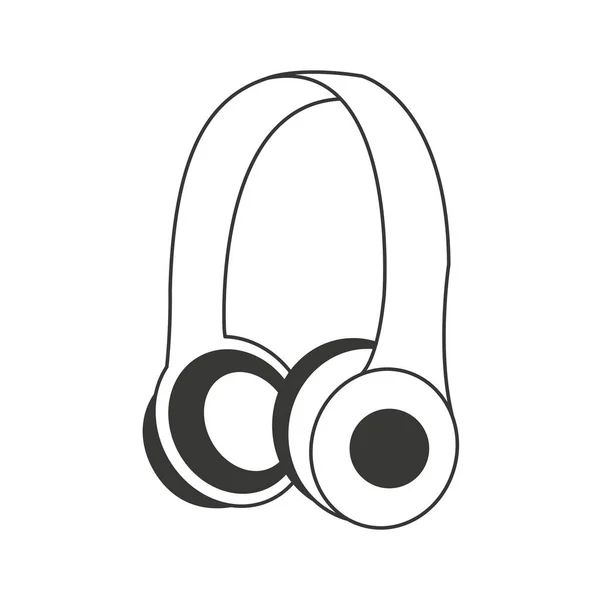Écouteurs icône de périphérique audio — Image vectorielle