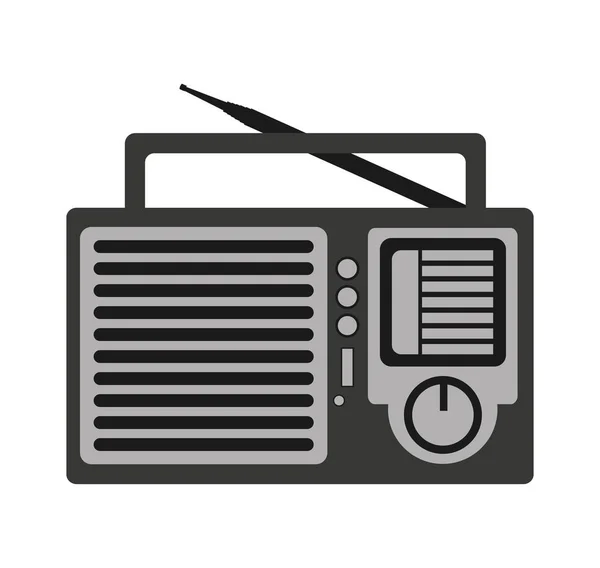 Radio retro dispositivo de audio — Vector de stock