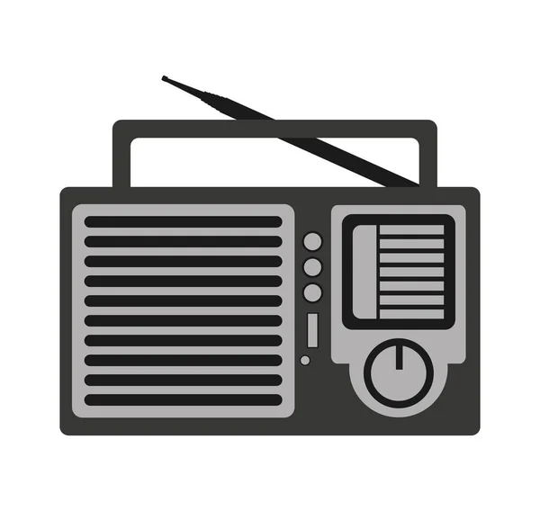 Rádio retro zvukové zařízení — Stockový vektor