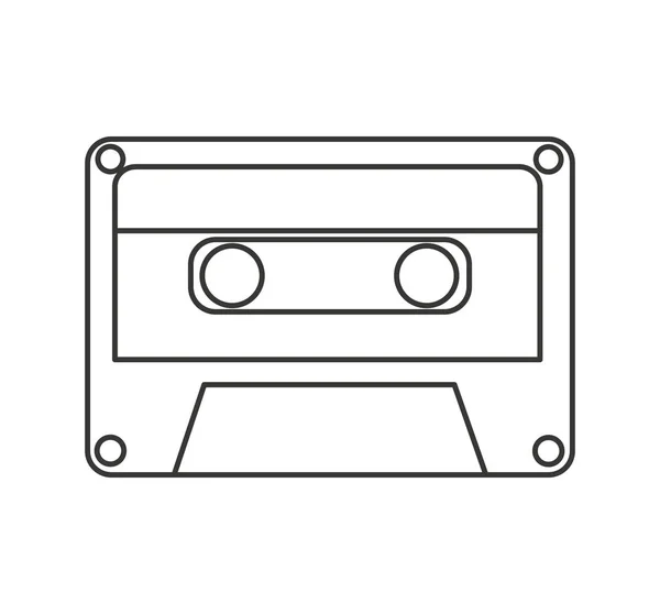 Cassette old record icon — Stock Vector