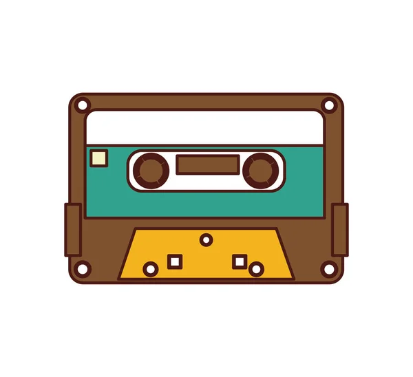 Cassette viejo icono de grabación — Vector de stock