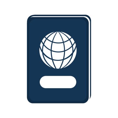 pasaport belge izole simgesi