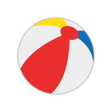 plaj balon izole simgesi