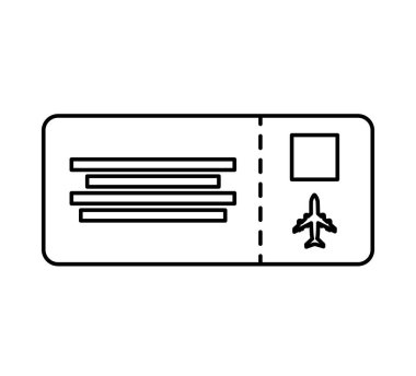 Bilet sinek izole simgesi