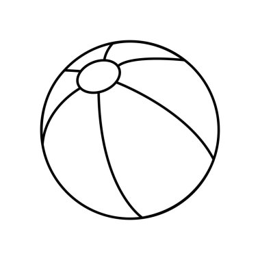 plaj balon izole simgesi