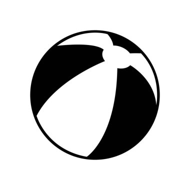 plaj balon izole simgesi