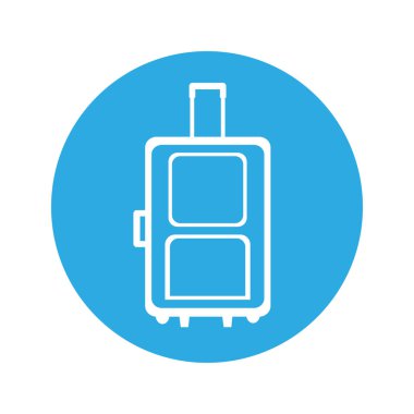 bavul seyahat izole simgesi