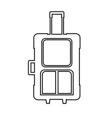 bavul seyahat izole simgesi