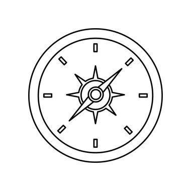 Pusula seyahat aygıtı izole simgesi