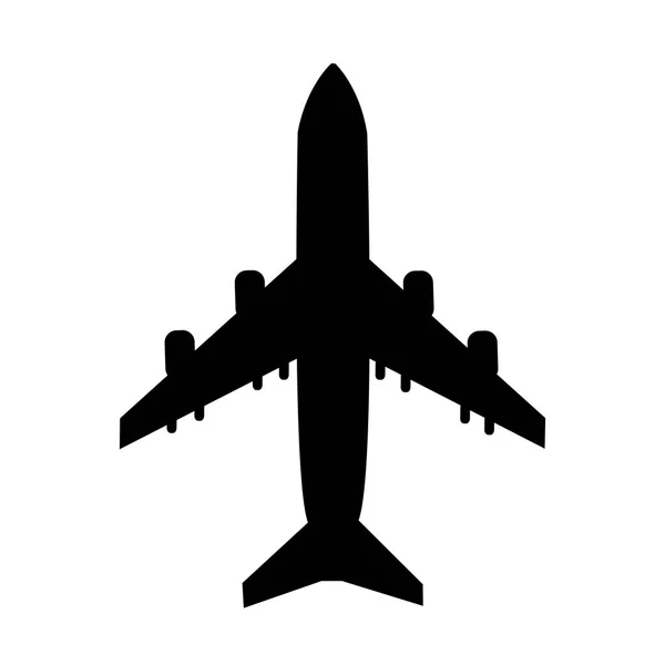 Avión volando icono aislado — Vector de stock