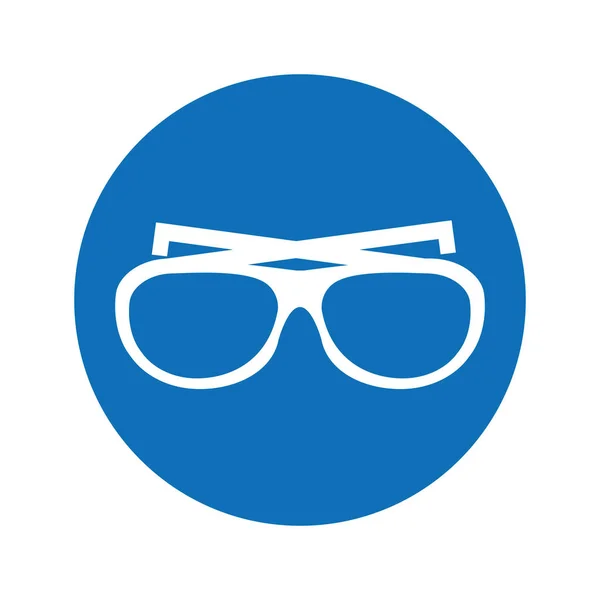 Příslušenství ikona s brýlemi dovolené — Stockový vektor