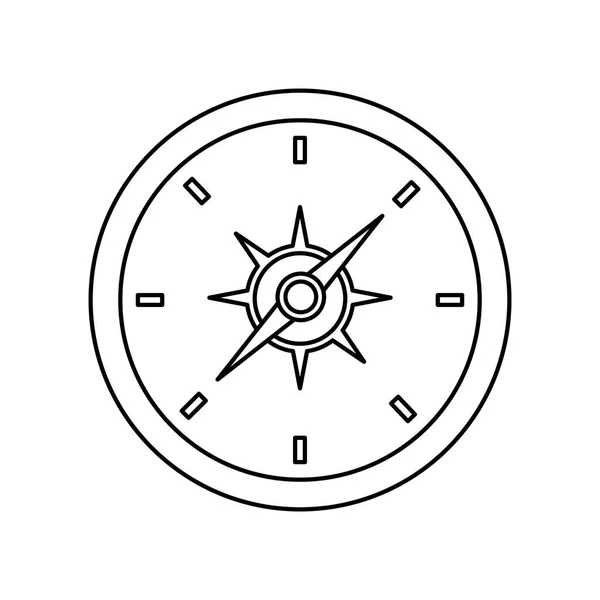 Izolované ikona kompasu cestovní zařízení — Stockový vektor