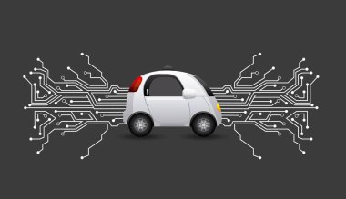 autonomous car design clipart