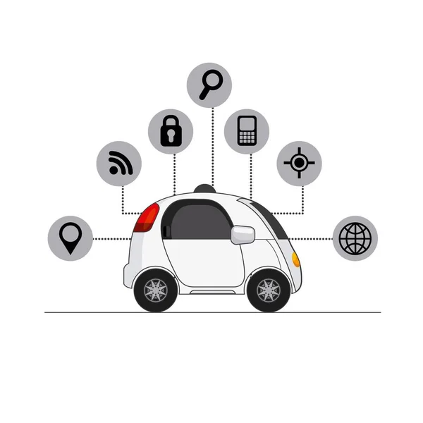 Autonomous car design — Stock Vector