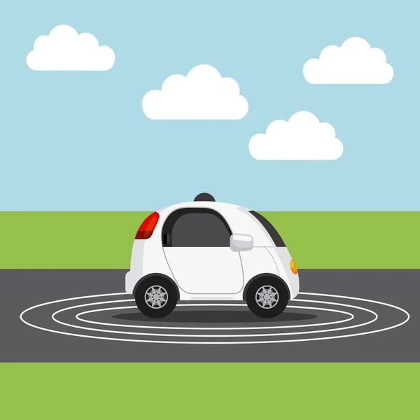 Conception de voiture autonome — Image vectorielle