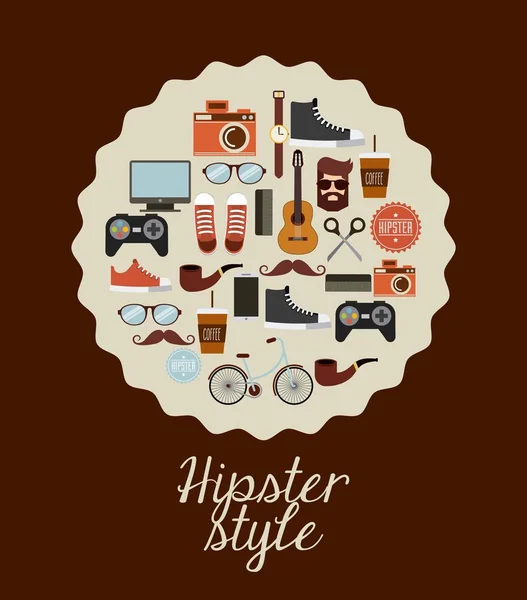 Design in stile hipster — Vettoriale Stock