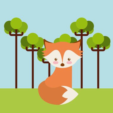 manzara üzerinde sevimli hayvan