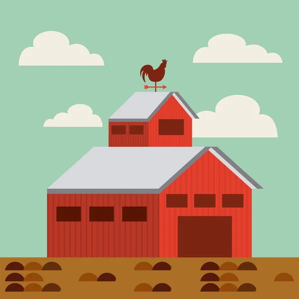 Diseño de granja y agricultura — Vector de stock