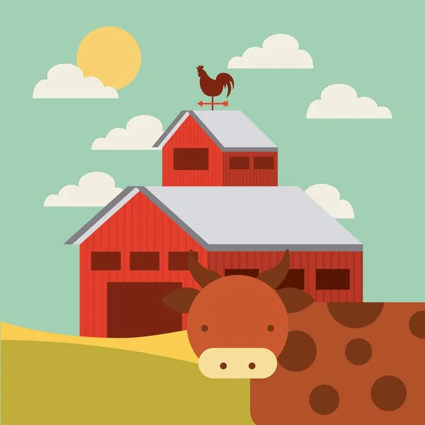 Farm and agriculture design — Stock Vector