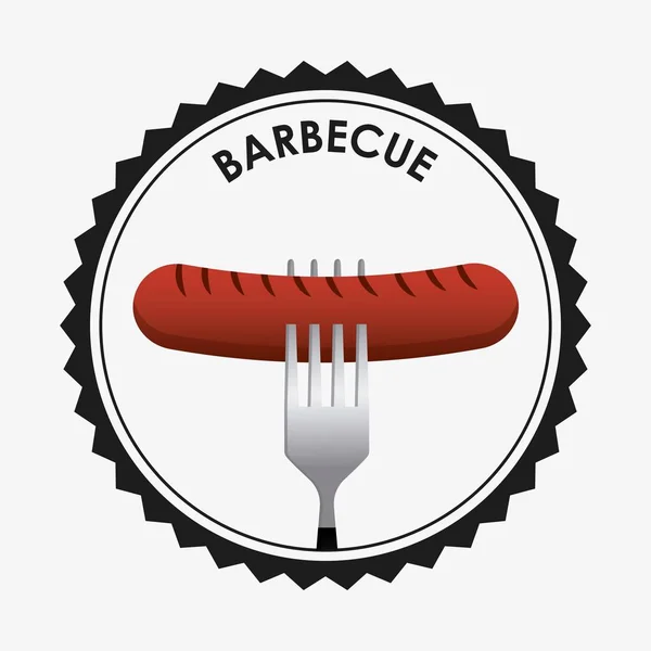 Barbecue zegel stempel — Stockvector