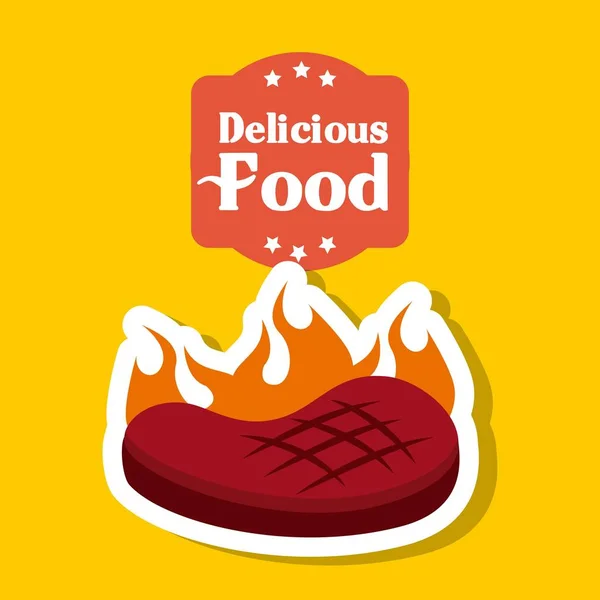 Delicious food design — Stock Vector