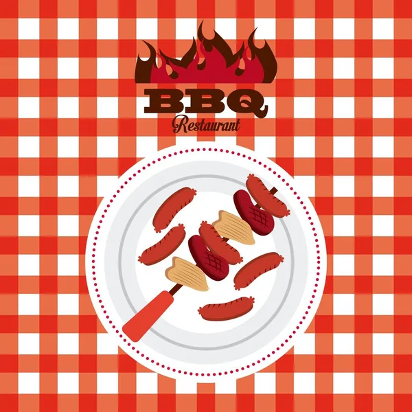 BBQ-vers en lekker ontwerp — Stockvector