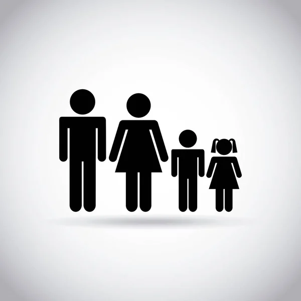伝統的な家族設計 — ストックベクタ