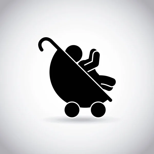 Baby in a carriage — Stock Vector