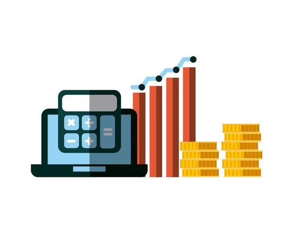 Investir dinheiro e design de negócios — Vetor de Stock