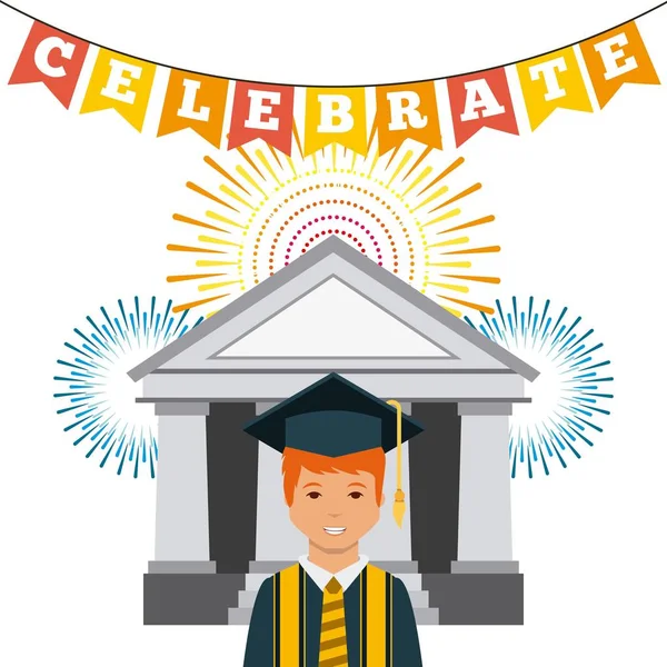 Graduation achievement design — Stock Vector