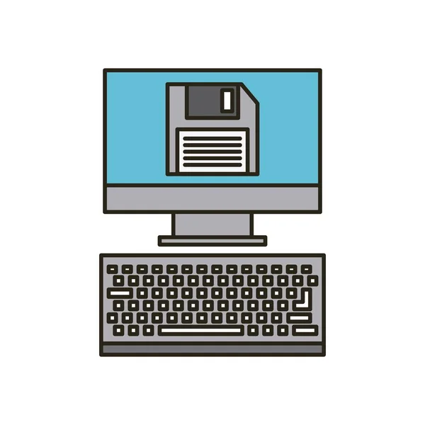Icona del dispositivo del computer — Vettoriale Stock