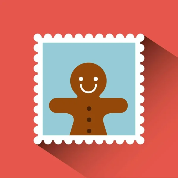 Sello postal de Navidad — Vector de stock