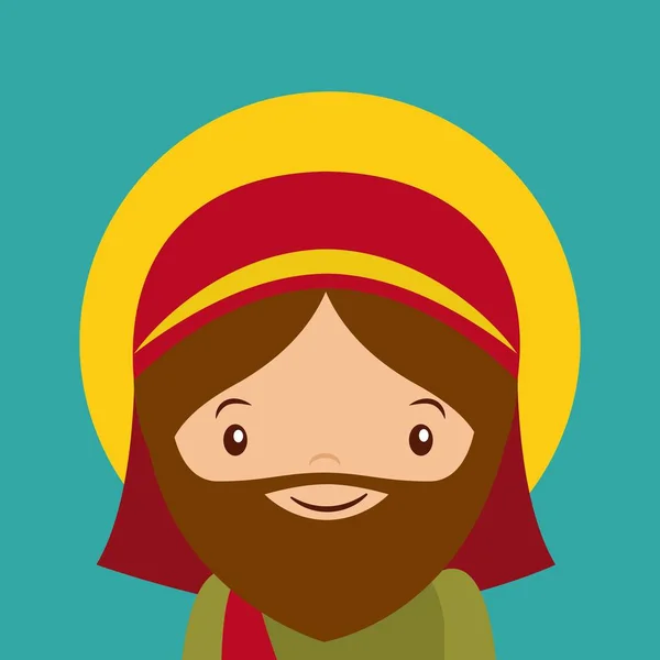 Santo Joseph Icono — Vector de stock