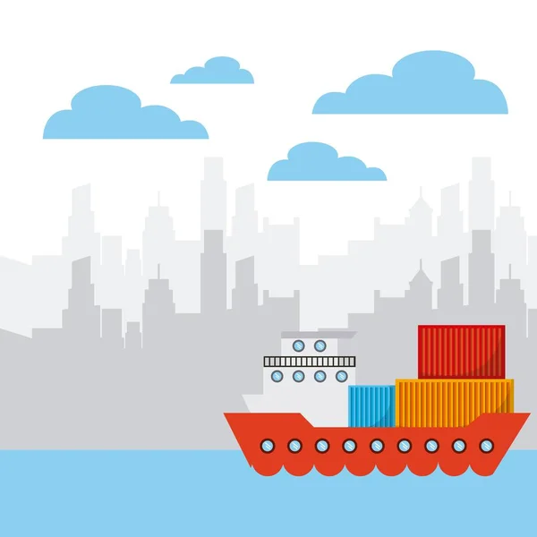 Diseño de importación y exportación — Vector de stock