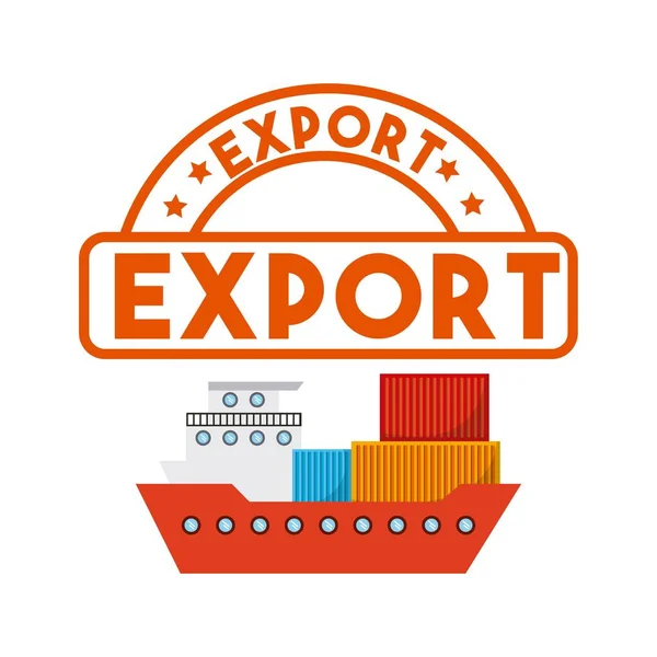 Design de importação e exportação —  Vetores de Stock