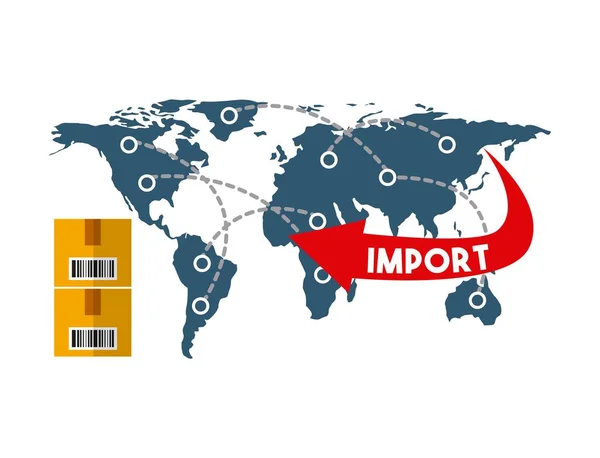 Design de importação e exportação —  Vetores de Stock