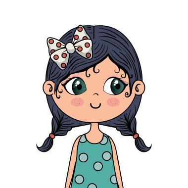 sevimli küçük kız karakter