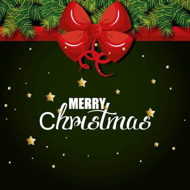 Noel köknar dekorasyon kartı