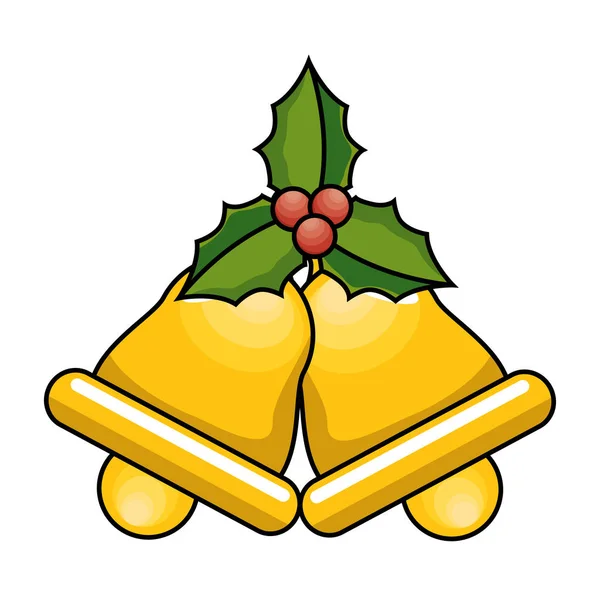 Glocken Weihnachtsdekoration Symbol — Stockvektor