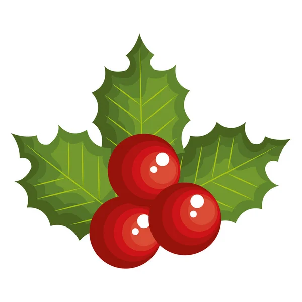 Frohe Weihnachten Blätter Dekoration — Stockvektor