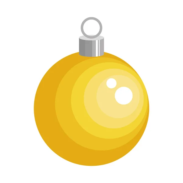 Kerst bal geïsoleerde pictogram — Stockvector
