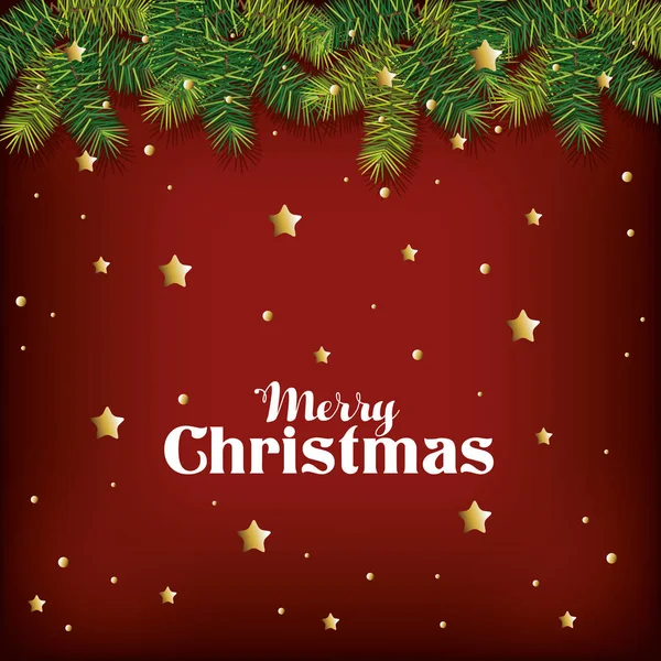 Carte de décoration sapin de Noël — Image vectorielle