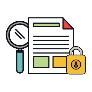 Online Güvenlik düz simgeler