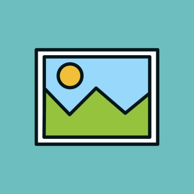 Resim veri merkezi izole simgesi