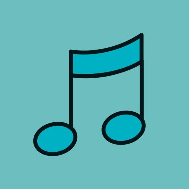 müzik Not izole simgesi