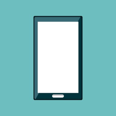 Smartphone teknoloji veri düz simgesi