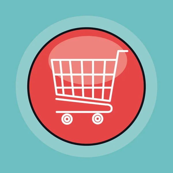 Shopping cart isolated icon — Stock Vector