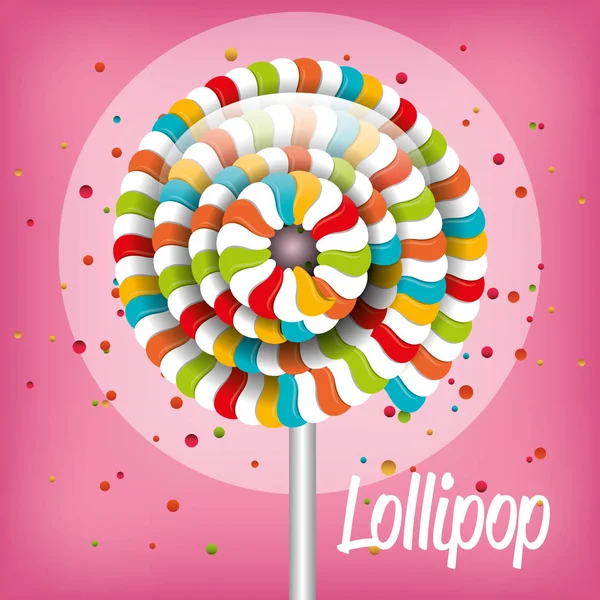 Caramelo lollipop dulce aislado icono — Archivo Imágenes Vectoriales